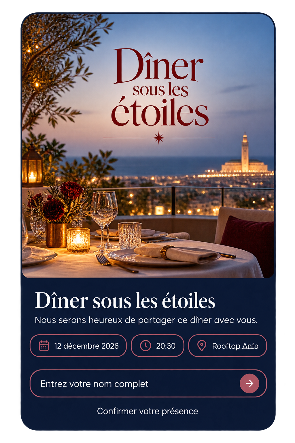 Dîner privé